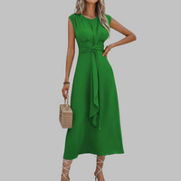Simone | Vestido midi elegante sin mangas para mujer para boda