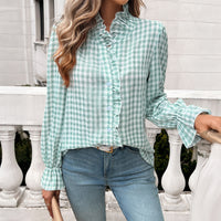 Mirella | Stilvolle und elegante karierte Bluse