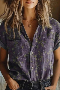 Eline | Ademend & Relaxed Damesoverhemd met Bloemenprint