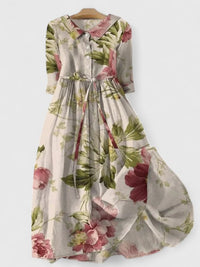 Nora | Timeless Linen Blend Midi Dress