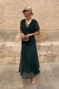 Tatum| Leichtes Maxikleid mit V-Ausschnitt für formelle Anlässe