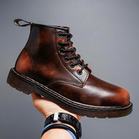 Ethan | Vintage Lederstiefel mit robuster Schnürung
