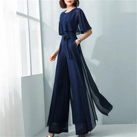 Sommer Jumpsuit mit Lotusblatt-Ärmeln