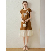 Louis Yao Sommerkleid mit 3D-Blumenmuster