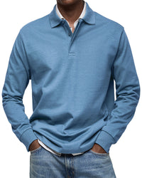 Luca | Stylish long-sleeve polo with ultra-soft finish