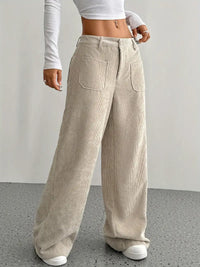 Luisa | Trendige Cordhose mit hoher Taille