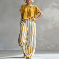 Mandy | Elegant and comfortable two-piece linen women's set
