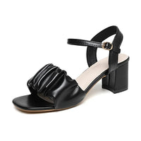 Nuevas sandalias de tacón alto blancas de moda para mujer
