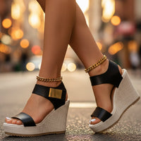 Caithlin | Comfortabele orthopedische sandalen met elegante sleehak