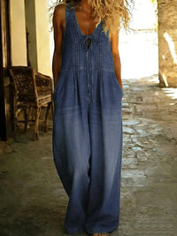 Noa | Lässiger & Eleganter Jeans-Jumpsuit mit Weiten Beinen