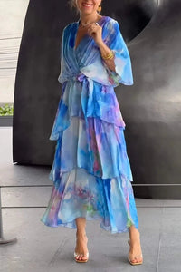 Amelie | Elegant chiffon maxi dress with flowing silhouette