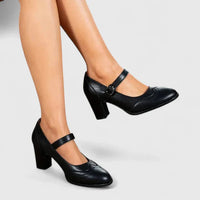 Charlotte | Klassieke Mary Jane schoenen met elegante blokhak