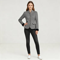 Harry | Elegant Kort Jasje met Urban Silhouet en Opstaande Kraag
