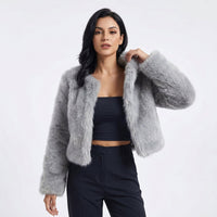 Claire | Luxe Cropped Vest with Soft Faux Fur Look