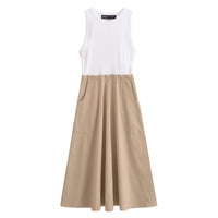 Zonleeter Moda Abito Midi Patchwork