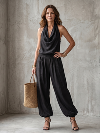 Alisia | Elegante Tweedelige Set met Gedrapeerde Halslijn