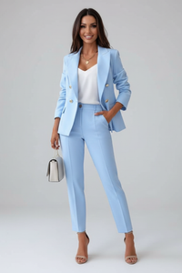 Lena | Luxe set met een double-breasted blazer