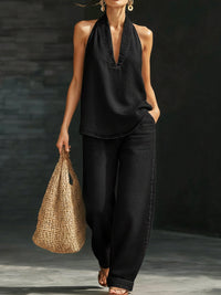 Katja | Minimalist and stylish two-piece denim set
