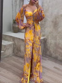 Katrien | Robe d'invitée de mariage flatteuse à col en V