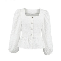 Elegante Jacquard Blouse van Femme Élégante