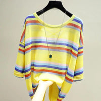ModaFleur Gestreiftes Print T-Shirt