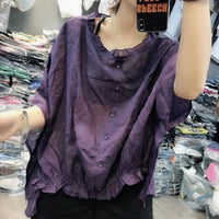 Blusa Asimétrica a la Moda con Volantes