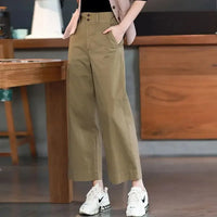 FashionFusion Summer Khaki Bell Bottom Pants