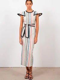 Vestido Midi a la Moda Multicolor de Elegant Wear