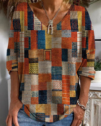 Mila | Comfortable and elegant patchwork blouse