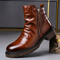 Gabriel | Italienische Lederstiefel mit gewachster Vintage-Optik