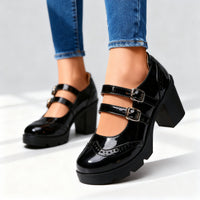 Charlotte | Eleganti e comodi Mary Jane con tacco a blocco e suola platform