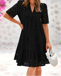 Nadine | Romantic Summer Dress with Lace Ruffles