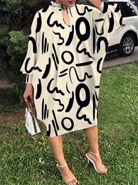 Luminea Plus Size Summer Dress with Skeleton Pattern