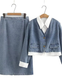 ModeGlamour Plus-Size Denim-Set