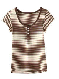 Camiseta de Algodón a Rayas para Niñas ZomerGlow