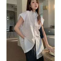 Blouse Luxe Ample à Manches Courtes