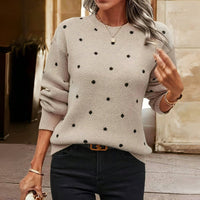 Evelyn | Pull élégant à motif délicat à pois