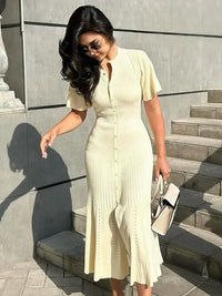 ChicFemme Elegant Solid Jurk