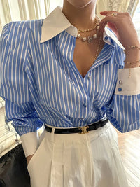 Chemisier rayé chic et luxueux
