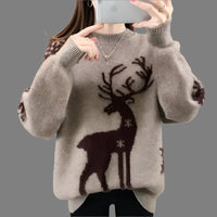 Holiday Knits | Lockerer Gestrickter Weihnachtspullover für Damen | Warm und Stilvoll