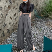 Saraya Elegant Lace Pleated Pants