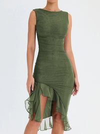 Celestial Charm Ruches Midi Jurk