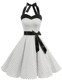 Sonnenstrahl Retro Charme Polka-Dot Sommerkleid