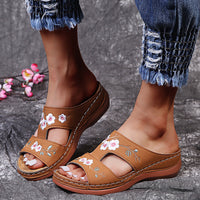 Velanora - Orthopädische Retro-Blumensandalen