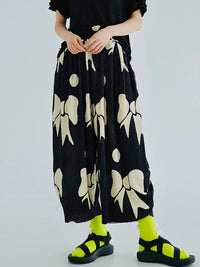 ChicCouture Black Pleated Bow Pants