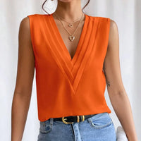Sherona | Ärmelloses Sommertop für Damen | Orange