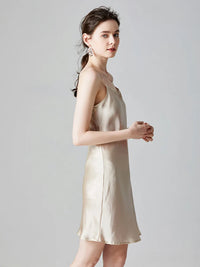 Suyadream Eleganz Seiden Kleid
