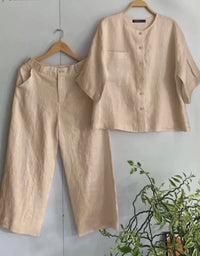 Felizia Mode Conjunto de Verano de Dos Piezas y Cómodo