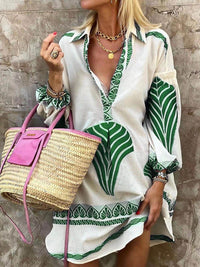 Clazina | Elegante en modieuze mini-jurk met geometrische print