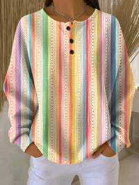 Laura | Bunte warme Damenpullover mit Waffelstruktur